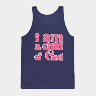 Child Of God - hot pink lettering Tank Top